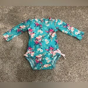 Worn once! Ruffle butts 6-12 month swimsuit